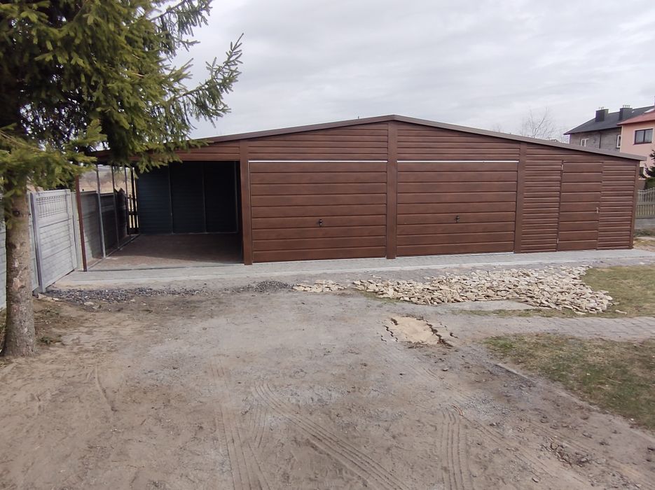 garaze blaszaki garaz 12x6 Drewnopodobny filc gratis