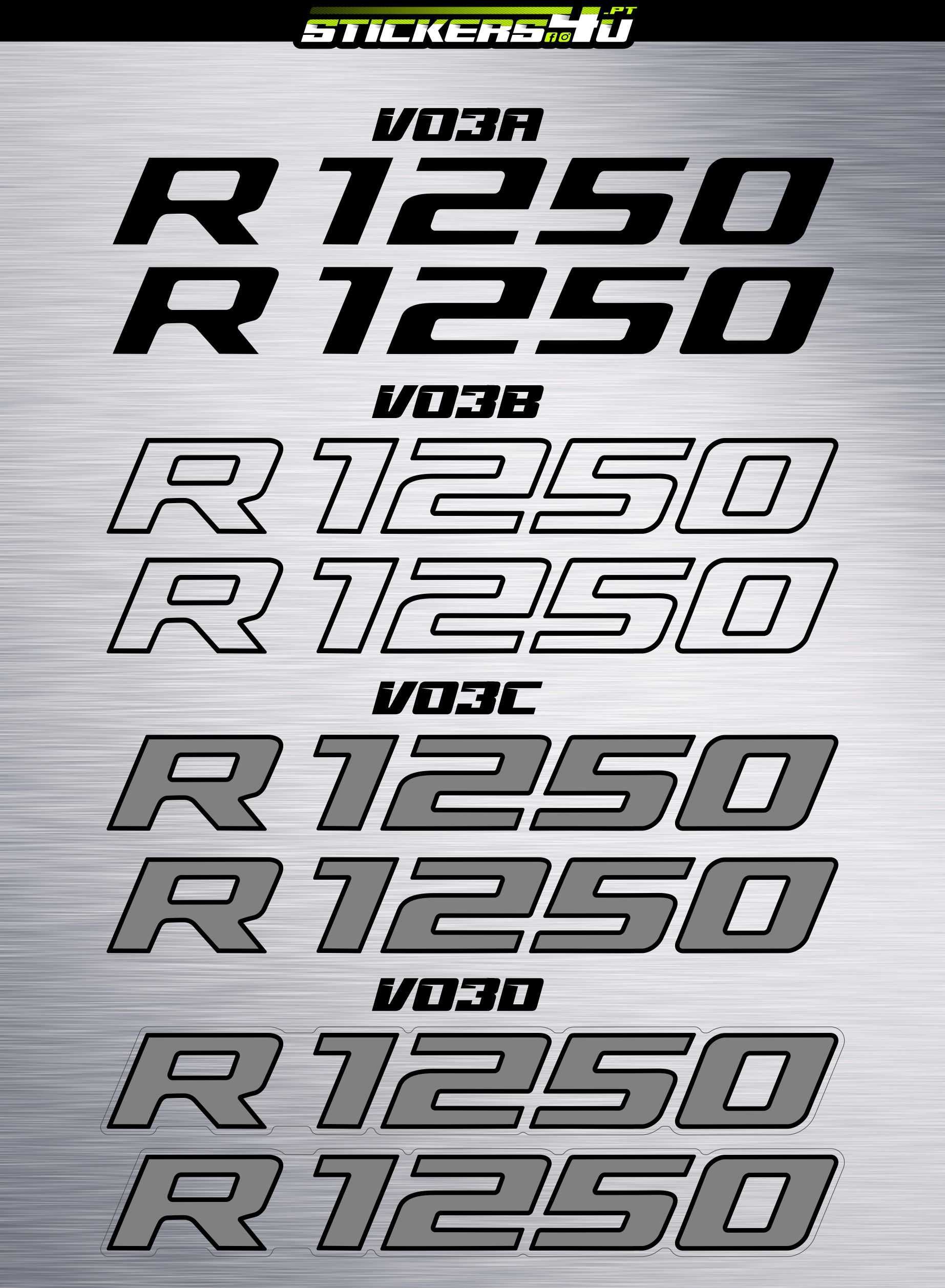 Kit autocolantes Lettering R1250 / R1200 / R1300 GS GSA