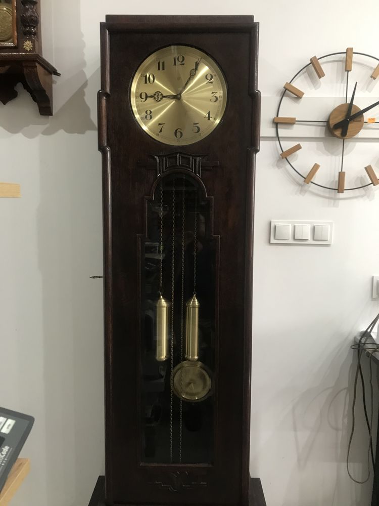 Zegar antyk, stojący, niemiecki, po renowacji, z gwarancją