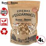 Zrębki Wędzarnicze Super Smoke ŚLIWA KL-10 (9-12mm) Large 4L Kraft