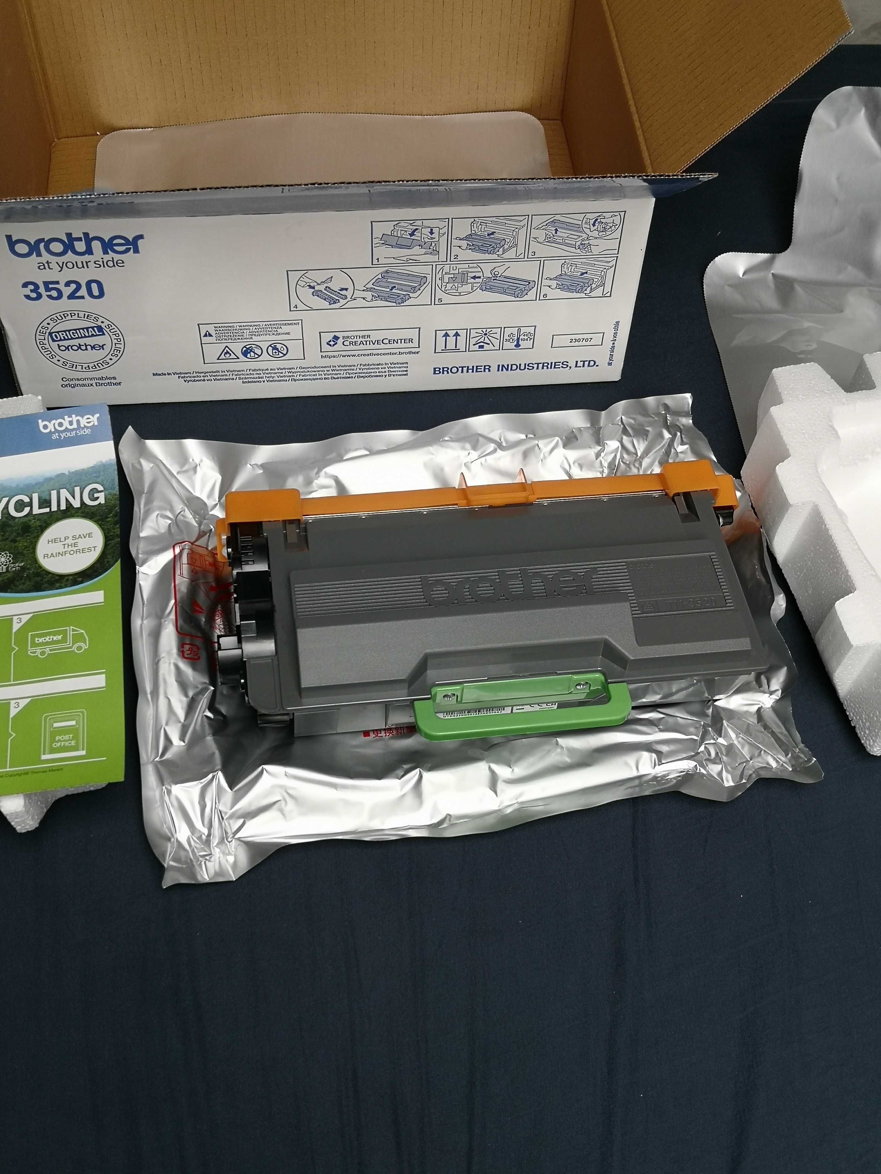 Toner TN3520 Brother , 6400, 6900 nowy oryginalny na 20tyś