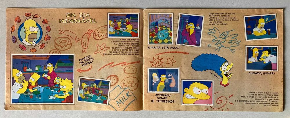 Caderneta de Cromos Antiga Panini - Os Simpsons [Completa]