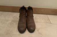 Botas castanhas de pele n 39 marca Agostini