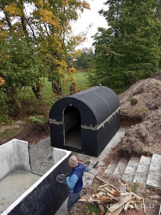 Piwnica ziemianka piwniczki betonowe Olkusz Wolbrom  Słomniki