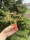 Toper na chrzest zloty