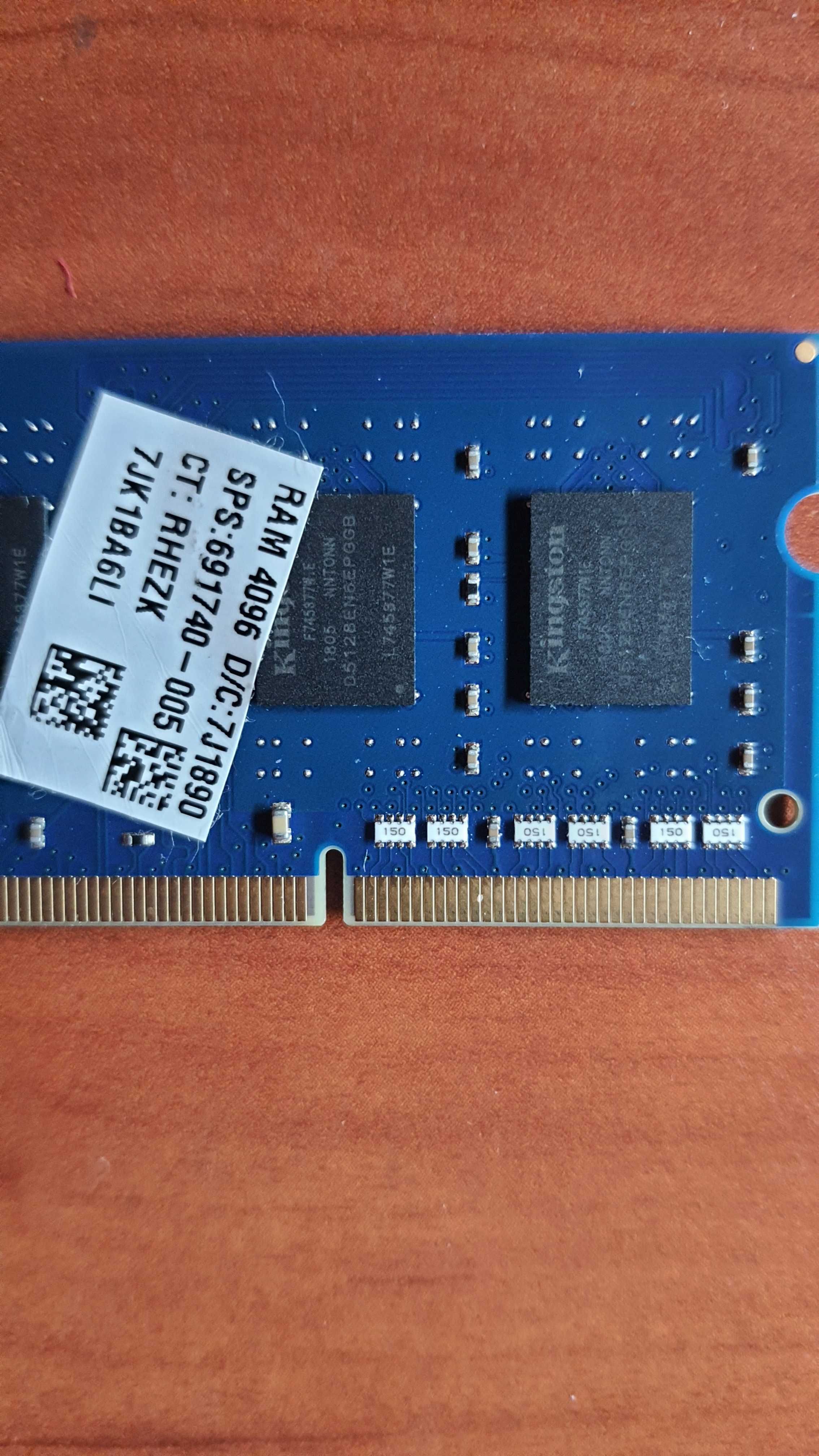 Оперативна пам'ять Kingston DDR3L - 1600 МГц PC3-12800 МБ/с
4GB 1.35V