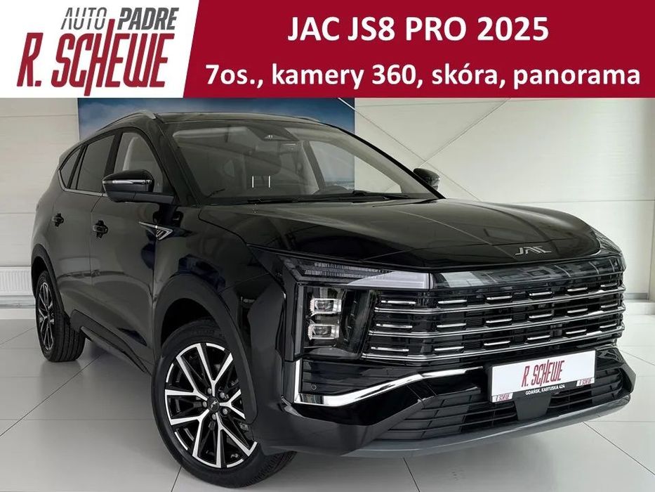 JAC JS8 OC/AC 1 zł, 7 osób, panorama, kamery 360, skóra, alu 19"