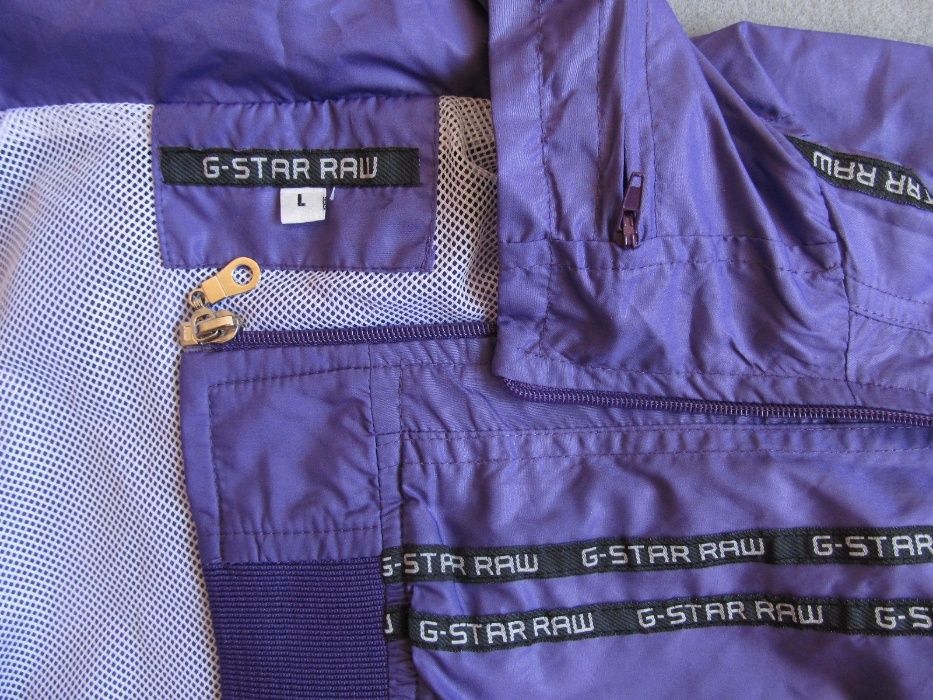 L G-STAR RAW kurtka damska z kapturem wiatrówka fioletowa kaptur M 40