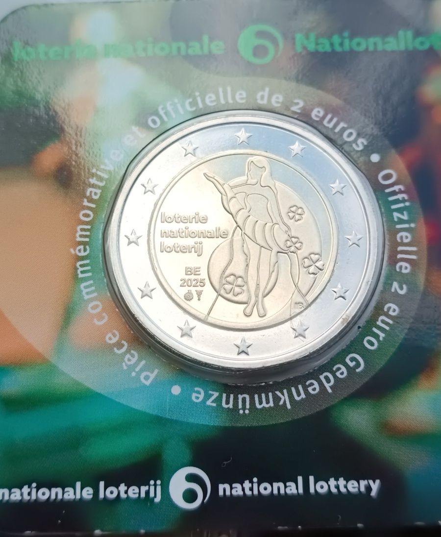 Bélgica 2025 - Moeda 2€ coincard " Lotaria Nacional "