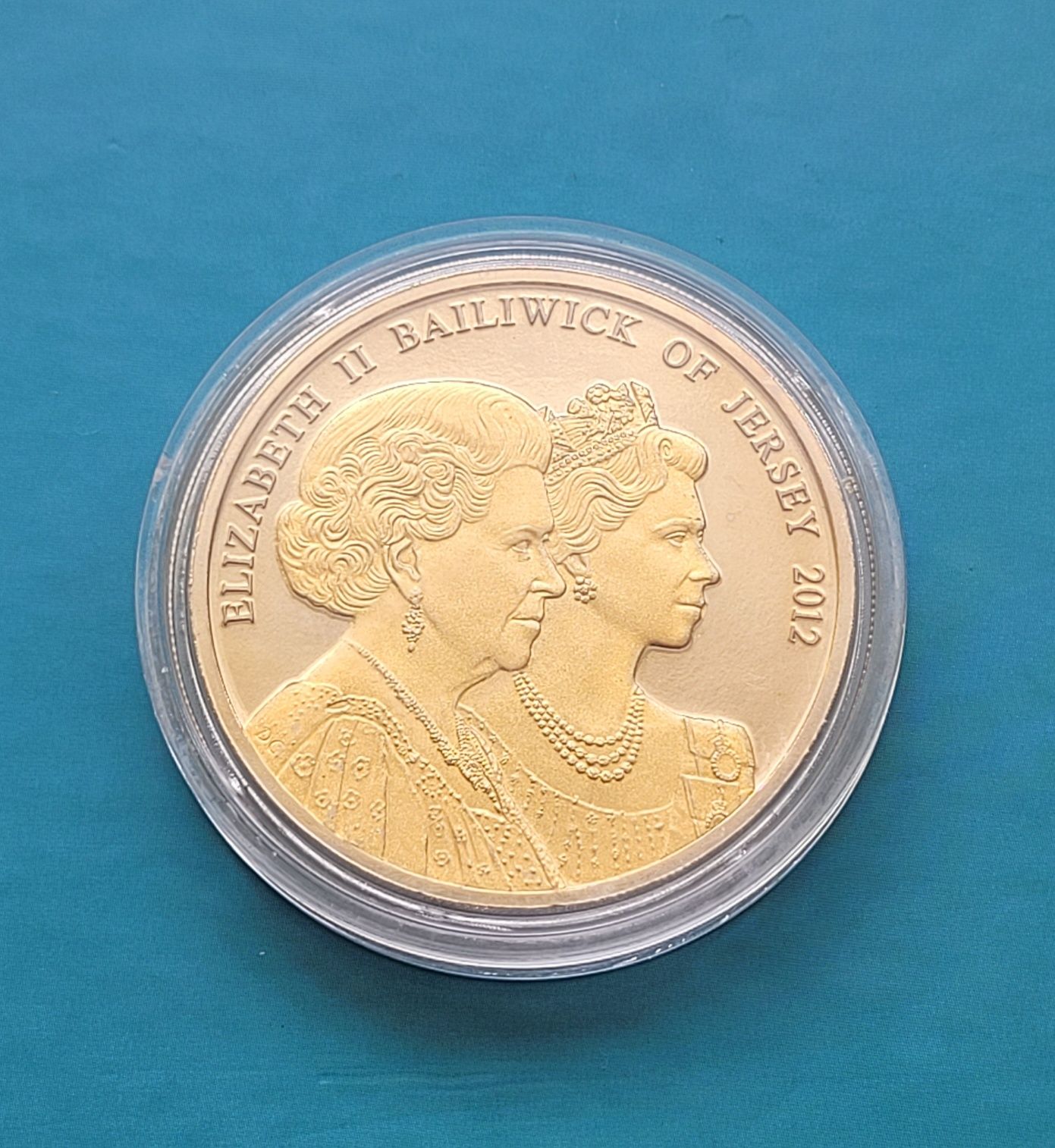 Moneta 5 funtów 2012 - 60ta rocznica wstąpienia na tron Elizabeth II