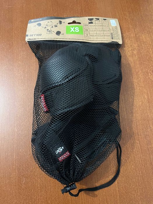 Proteções para Patins/Skate/Trotinete Criança 100 Preto (2XS e XS)