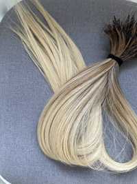 Волосы для наращивания натуральная славянка блонд 120 грамм