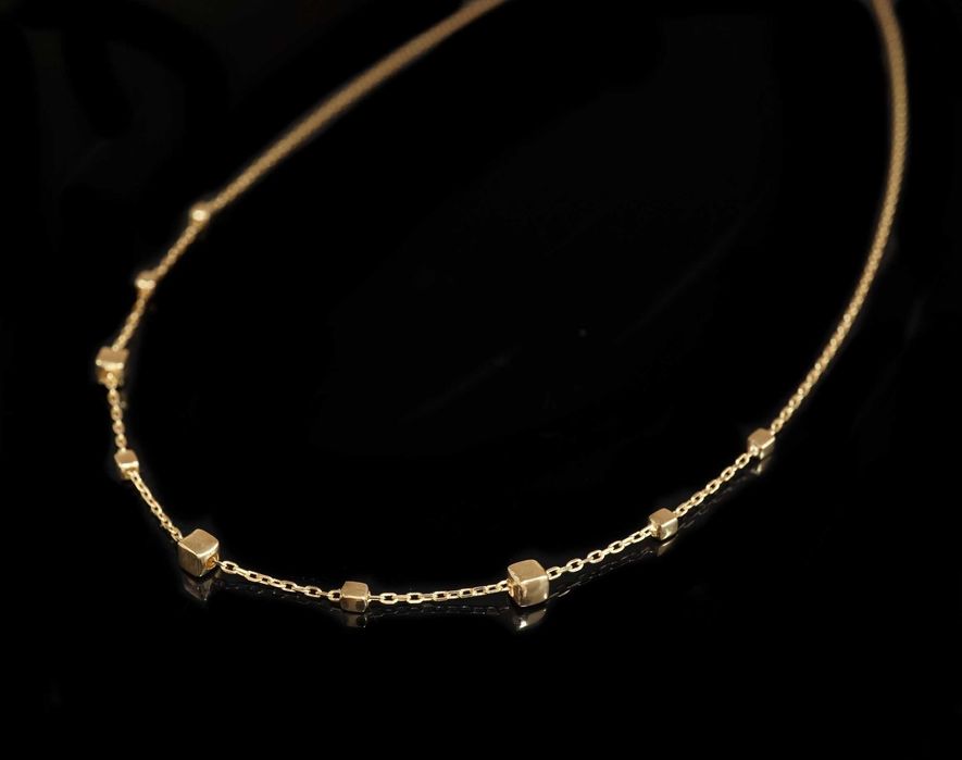 Złoto 585 - złoty łańcuszek kostki