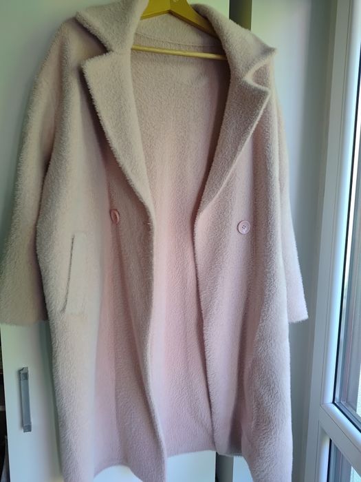 Długi płaszcz alpaka