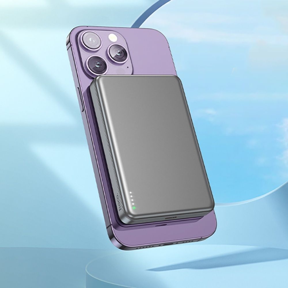 Повербанк Magsafe Hoco Q26A 10000mAh металевий магнитная зарядка iphon