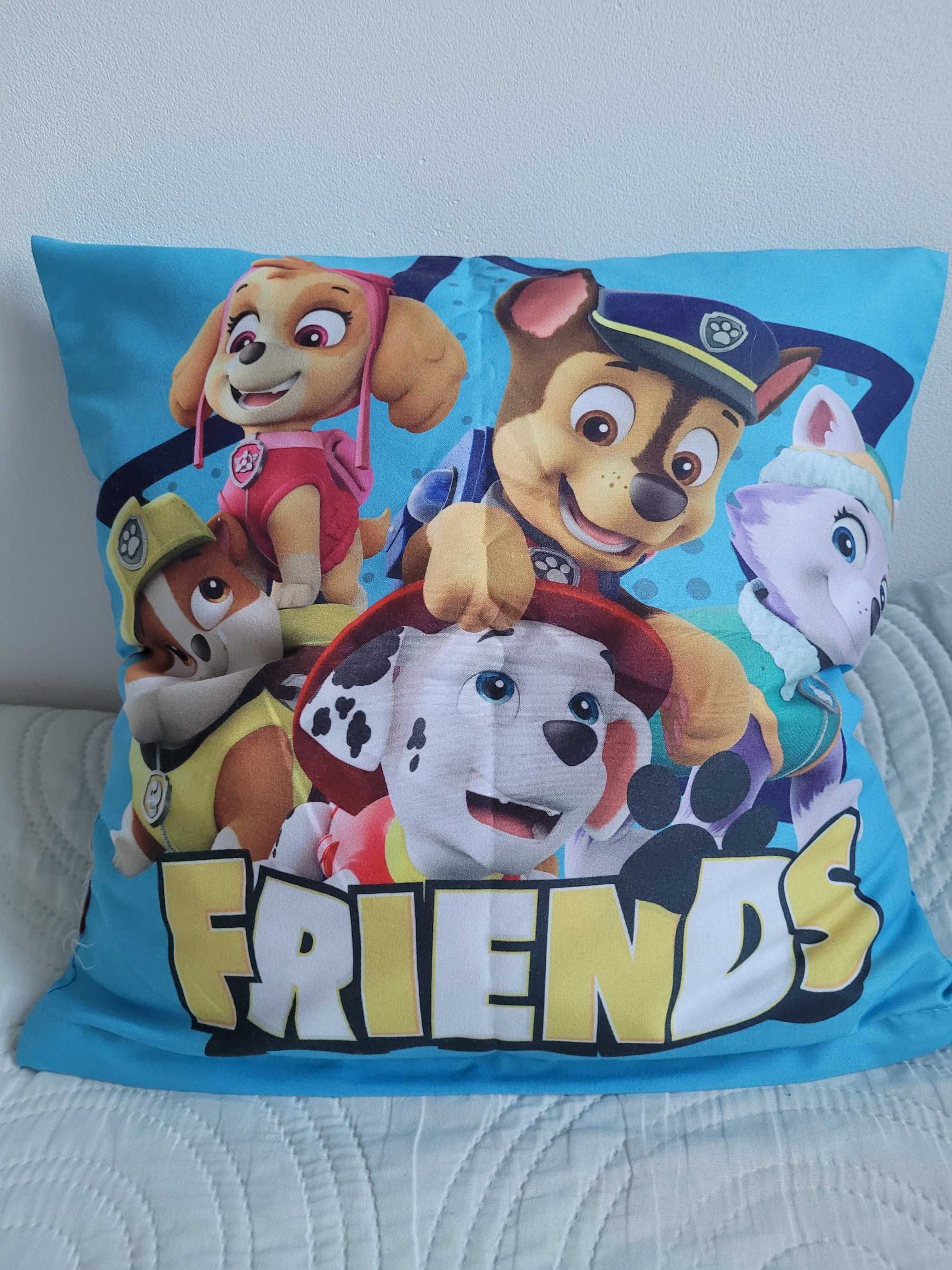 Poszewka na poduszke dla dzieci Psi Patrol 40x40cm zapinana na zamek