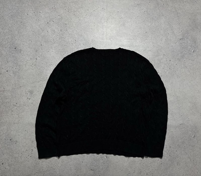 Вязаный Свитер Polo Ralph Lauren Оригинал Идеал XXL Черный