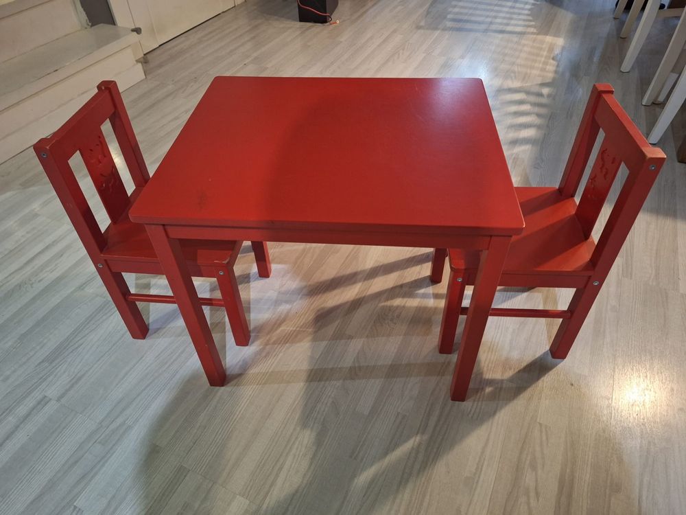 Stolik i 2 krzesełka dla dziecka, Ikea Kritter