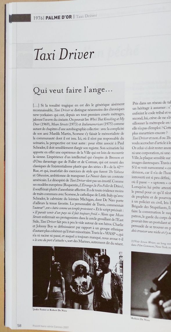 Cannes dans Positif