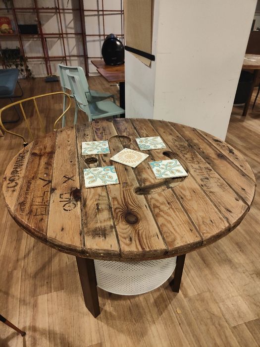 Mesas upcycling interior ou exterior