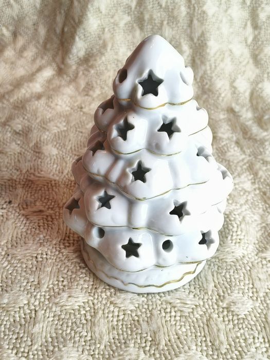 Ceramiczny świecznik na tea lights choinka 13