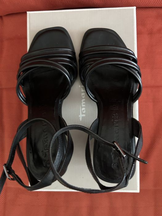 Sandały, Tamaris, skorzane, 36