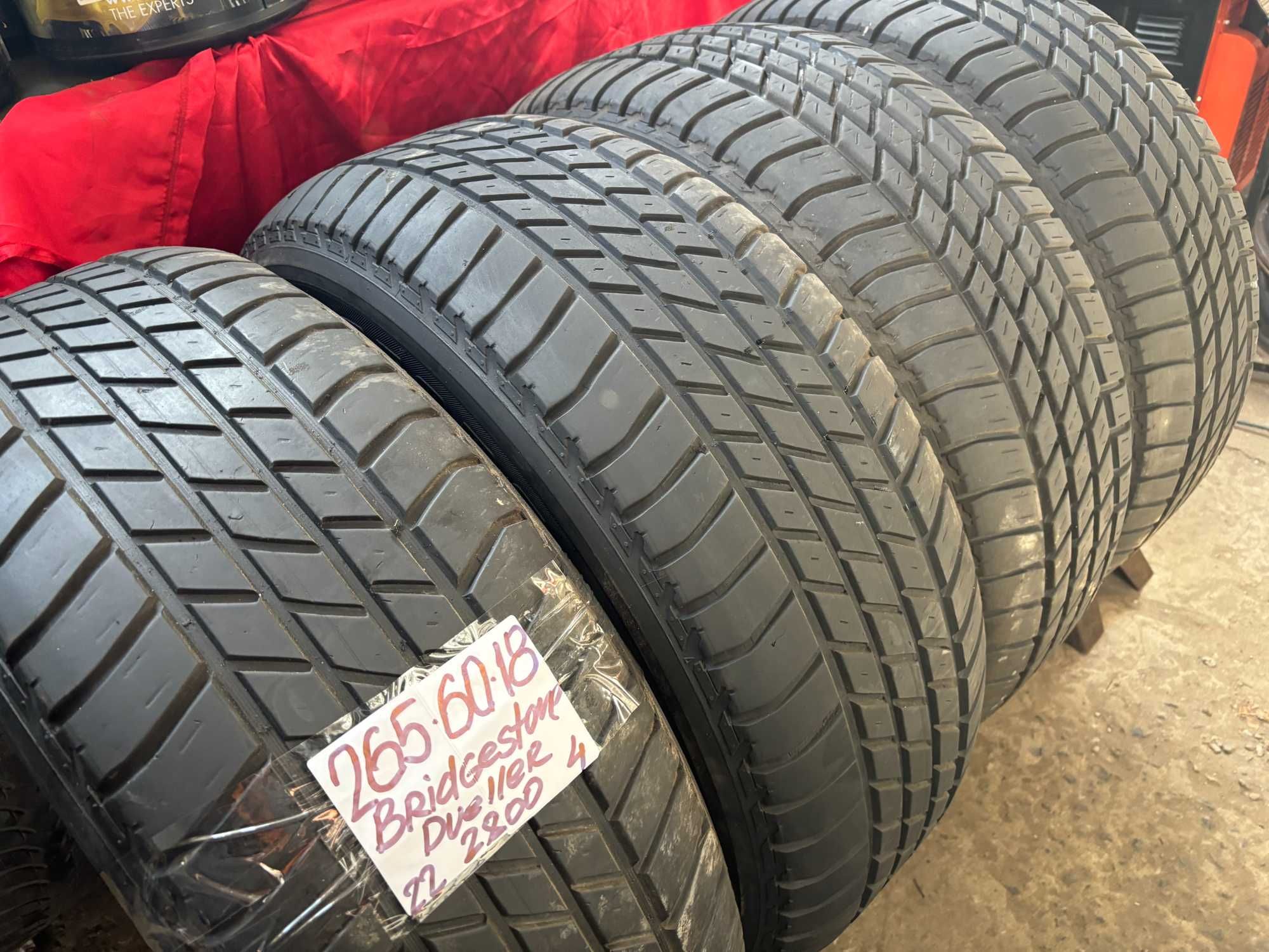 265-60-R18 BRIDGESTONE DUELER 4штуки летней резины GERMANY 2022