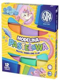 Modelina pastelowa 12 kolorów ASTRA