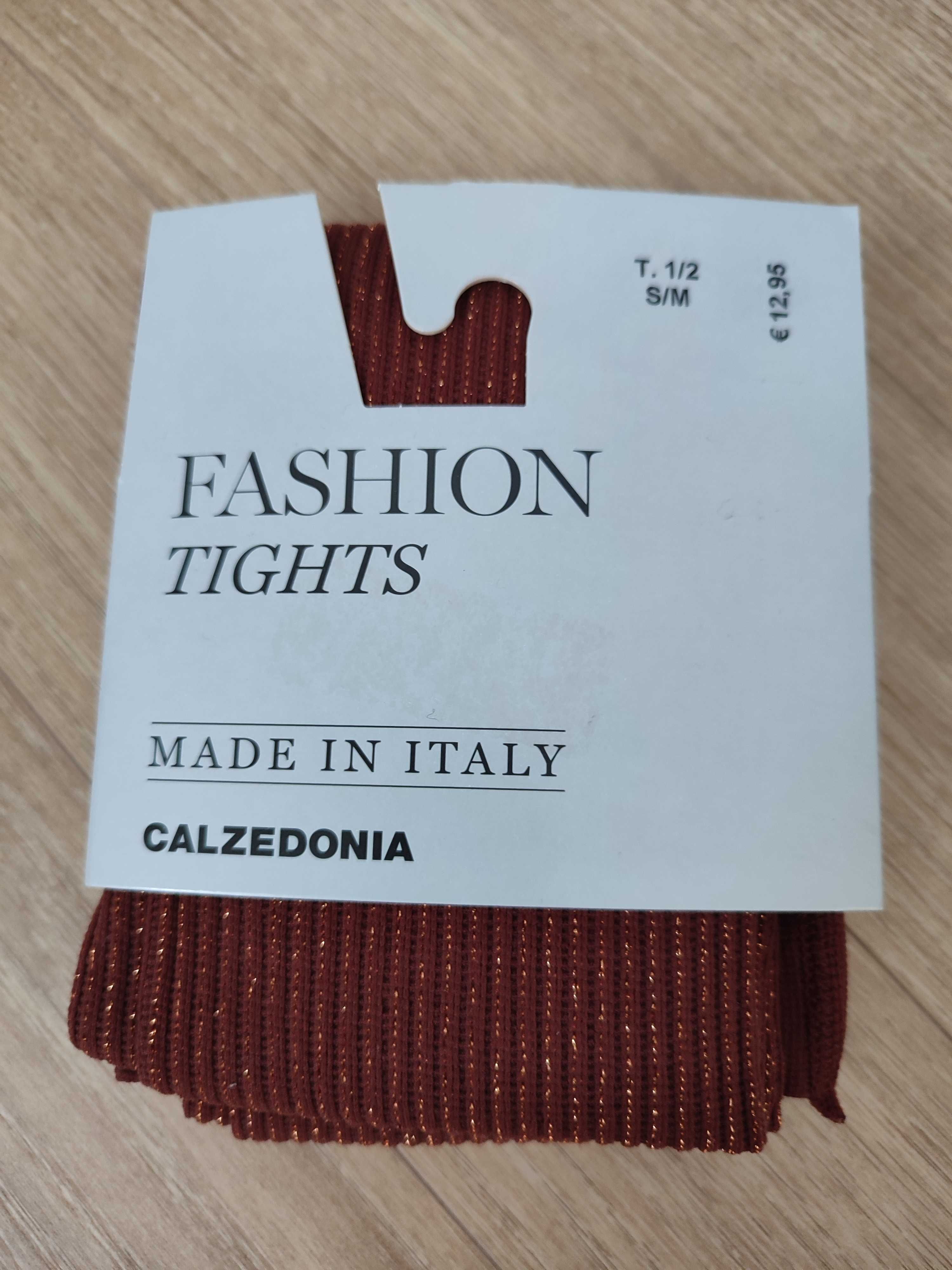 Rajstopy Calzedonia, błyszczące, rozmiar S/M, nowe z metką, 2 szt.
