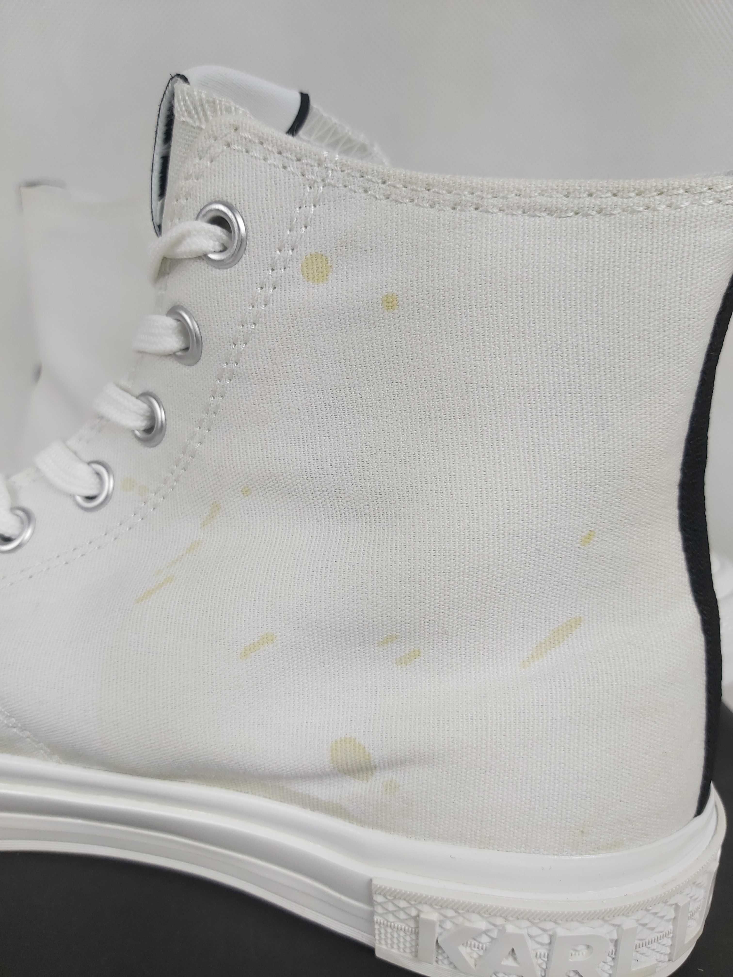 Nowe trapki wysokie KARL LAGERFELD białe sneakersy kampus III 40