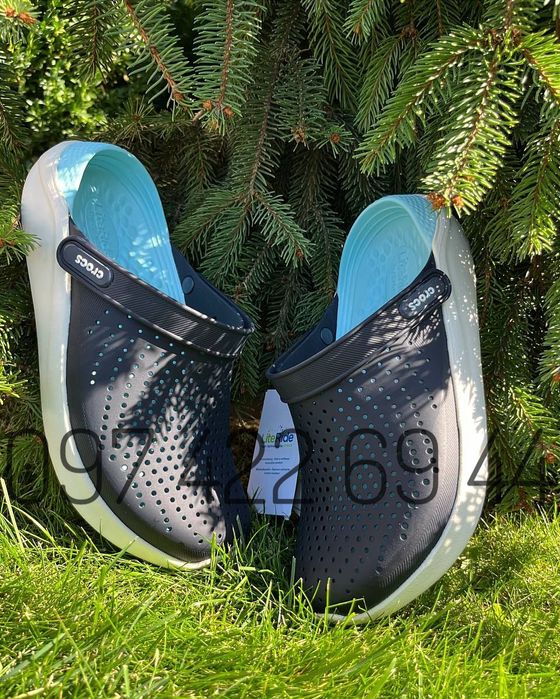 Чоловічі Крокси Сабо Crocs LiteRide лайтрайд сірі купити усі розміри