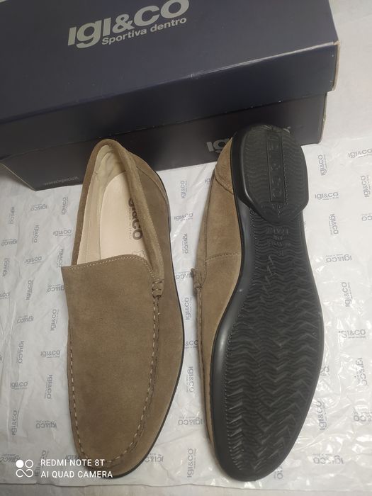 Мокасини чоловічі замшеві, made in Italy, 45р,устілка - 30см