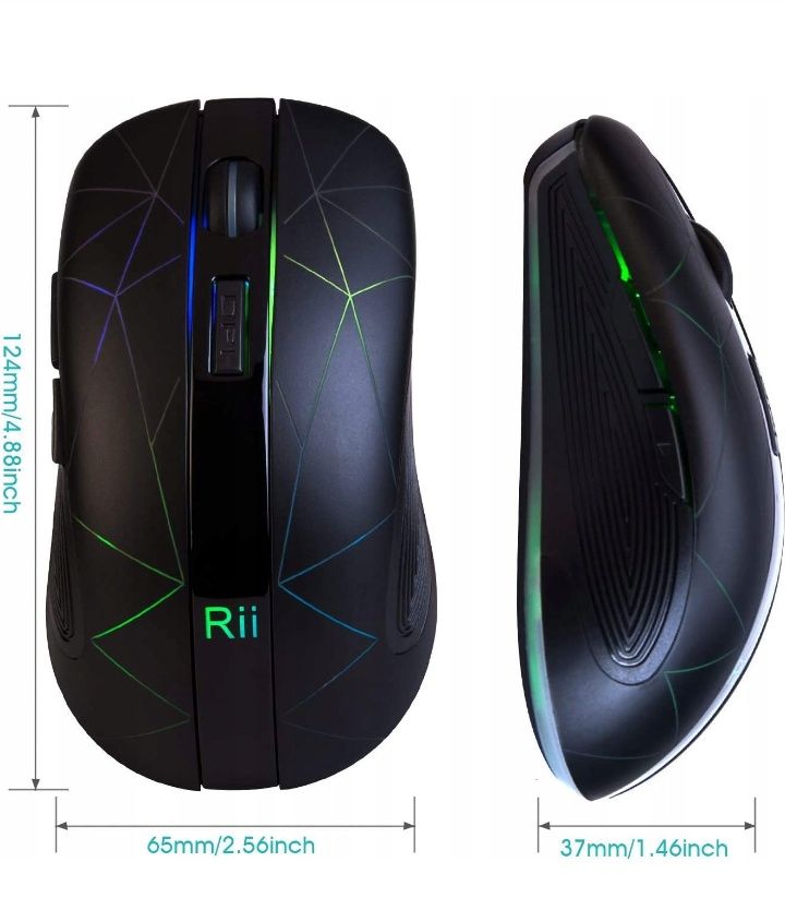 Bezprzewodowa myszka Rii RGB