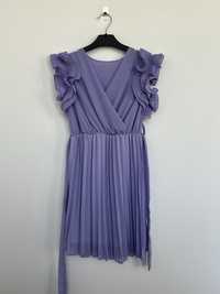 Sukienka dziewczęca plisowana fiolet