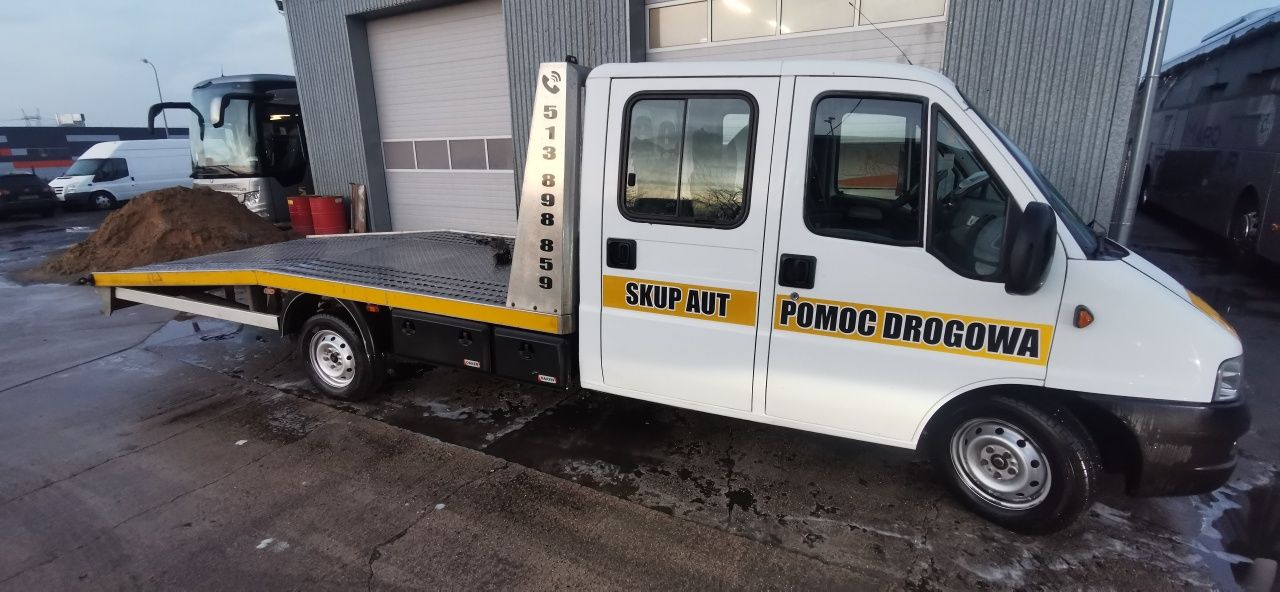 Pomoc drogowa Autoholowanie Transport Laweta Autolaweta Skup Aut 7.5t