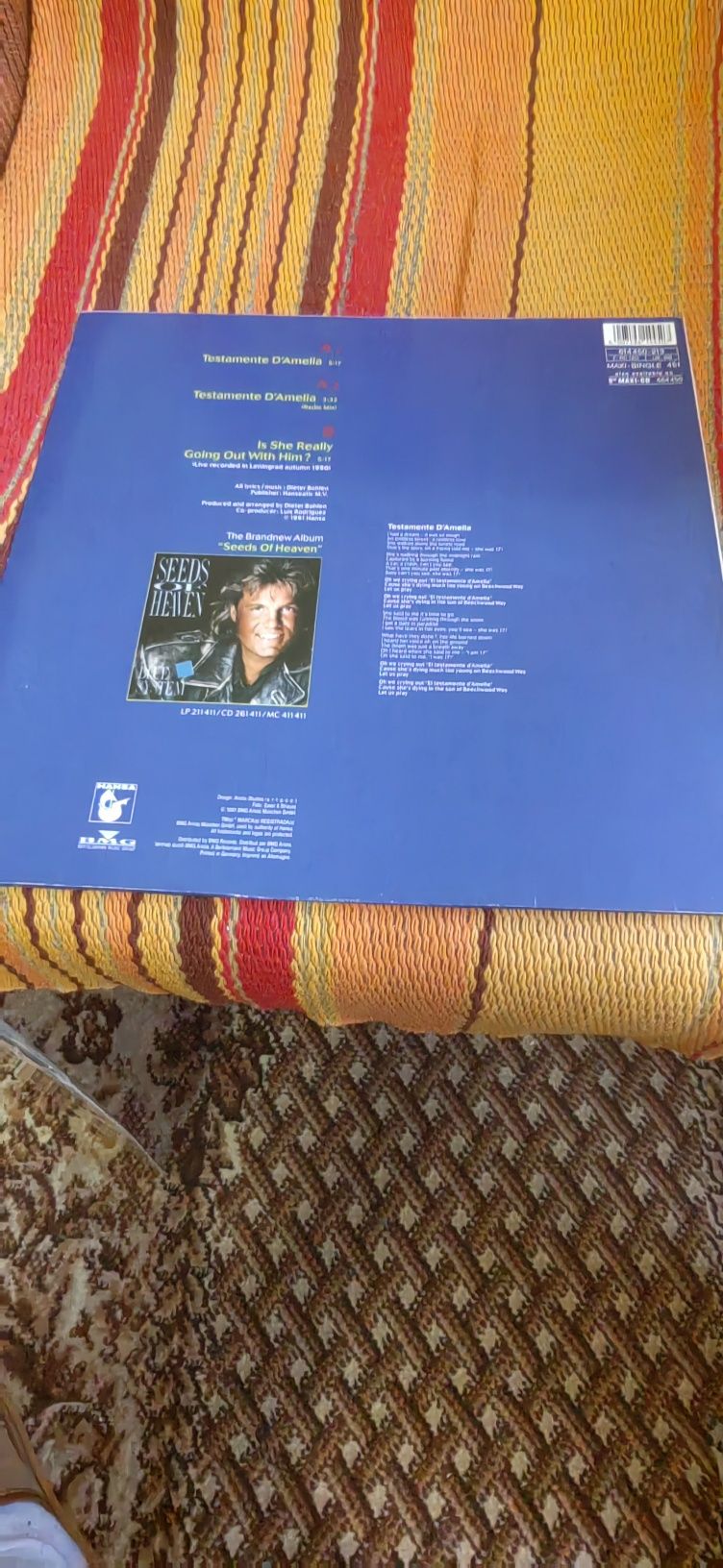 Blue System - Testamente D'Amelia, 12"Maxi singiel winylowy