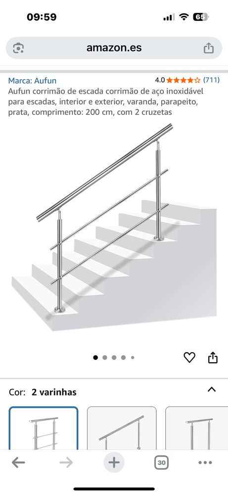 Corrimao aço inoxidavel