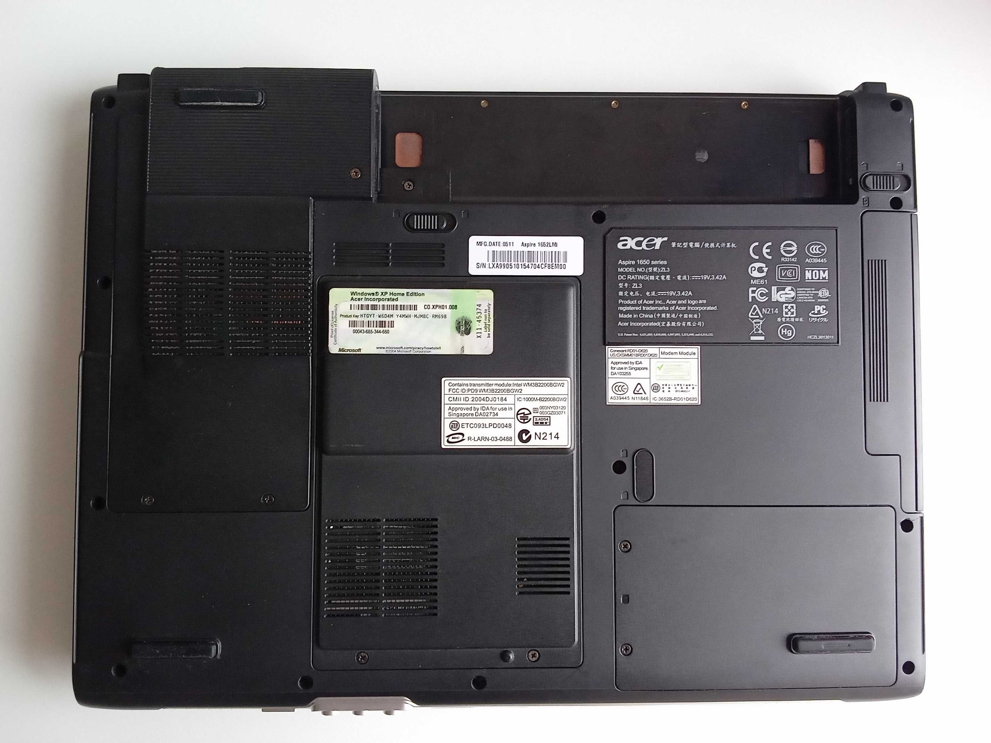 Computador Portátil - Acer Aspire 1650, para peças ou reparação !!!