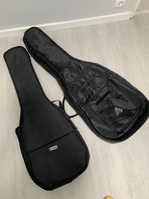 Conjunto de guitarras mais material