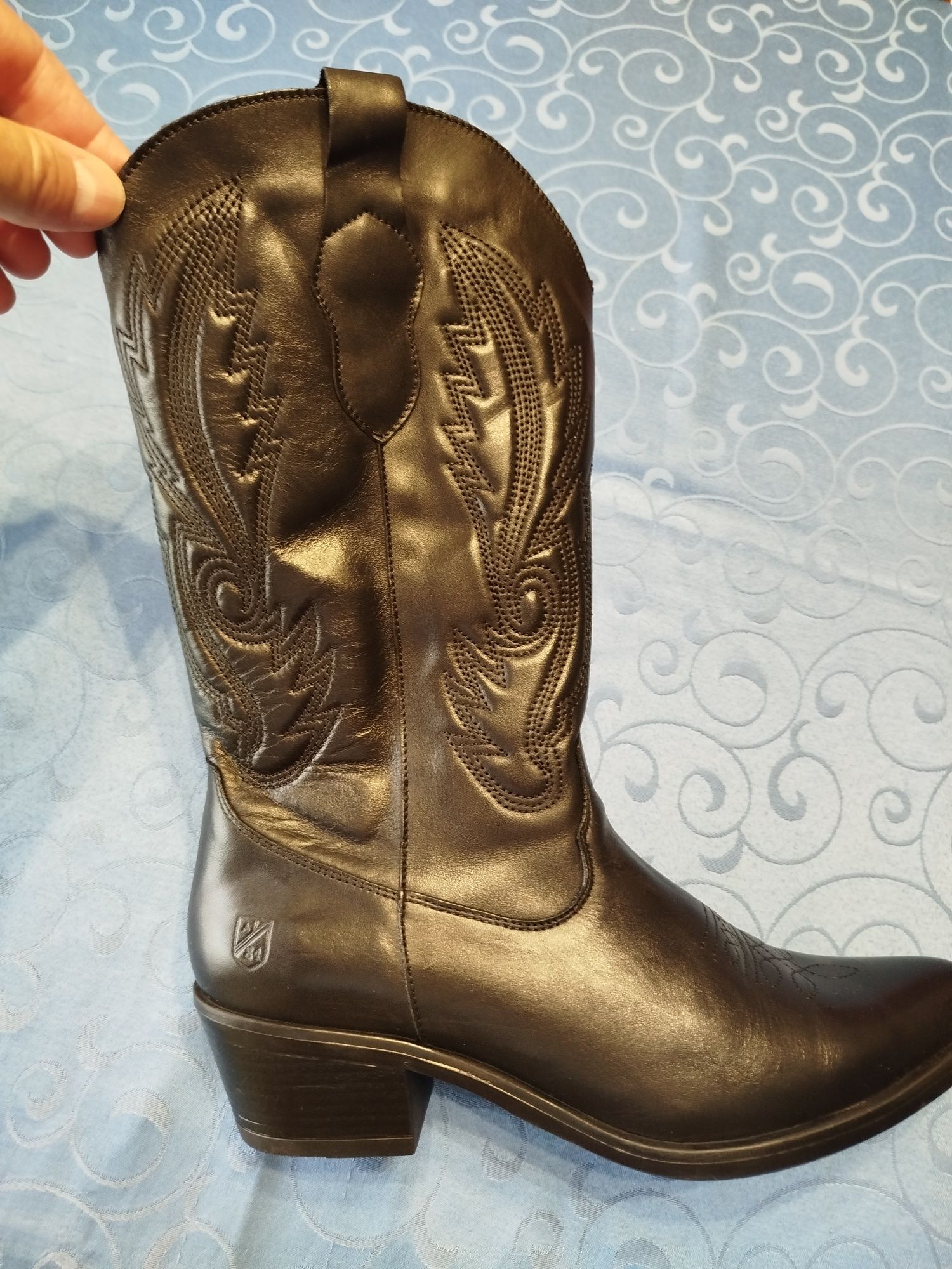 Botas texanas mulher pretas