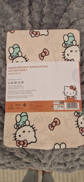 Nowe prześcieradło  Hello Kitty rozm. 140x200.