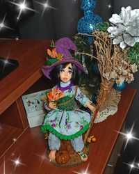 Авторська лялька із полімерної глини і текстилю.