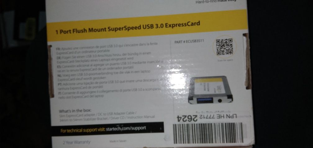 StartTech 1портовый адаптер для скрытого монтажа USB 3.0