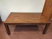Duży stół drewniany z litego drewna egzotycznego 180x94,5 cm