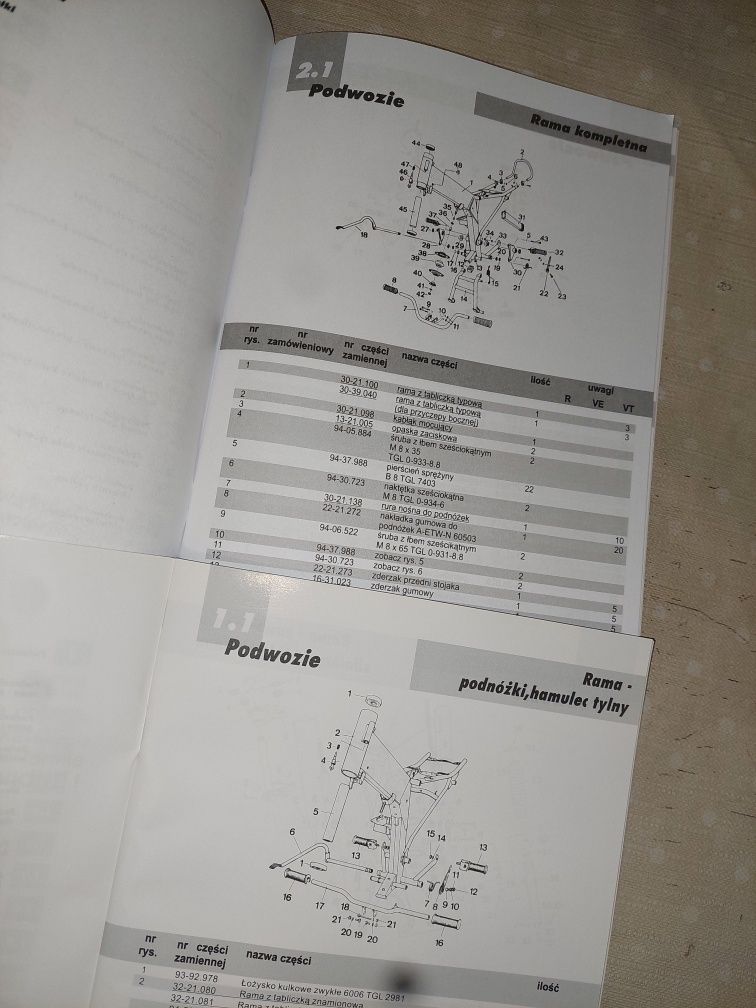 Zestaw instrukcje  obsługi katalog mz etz 125/150/250