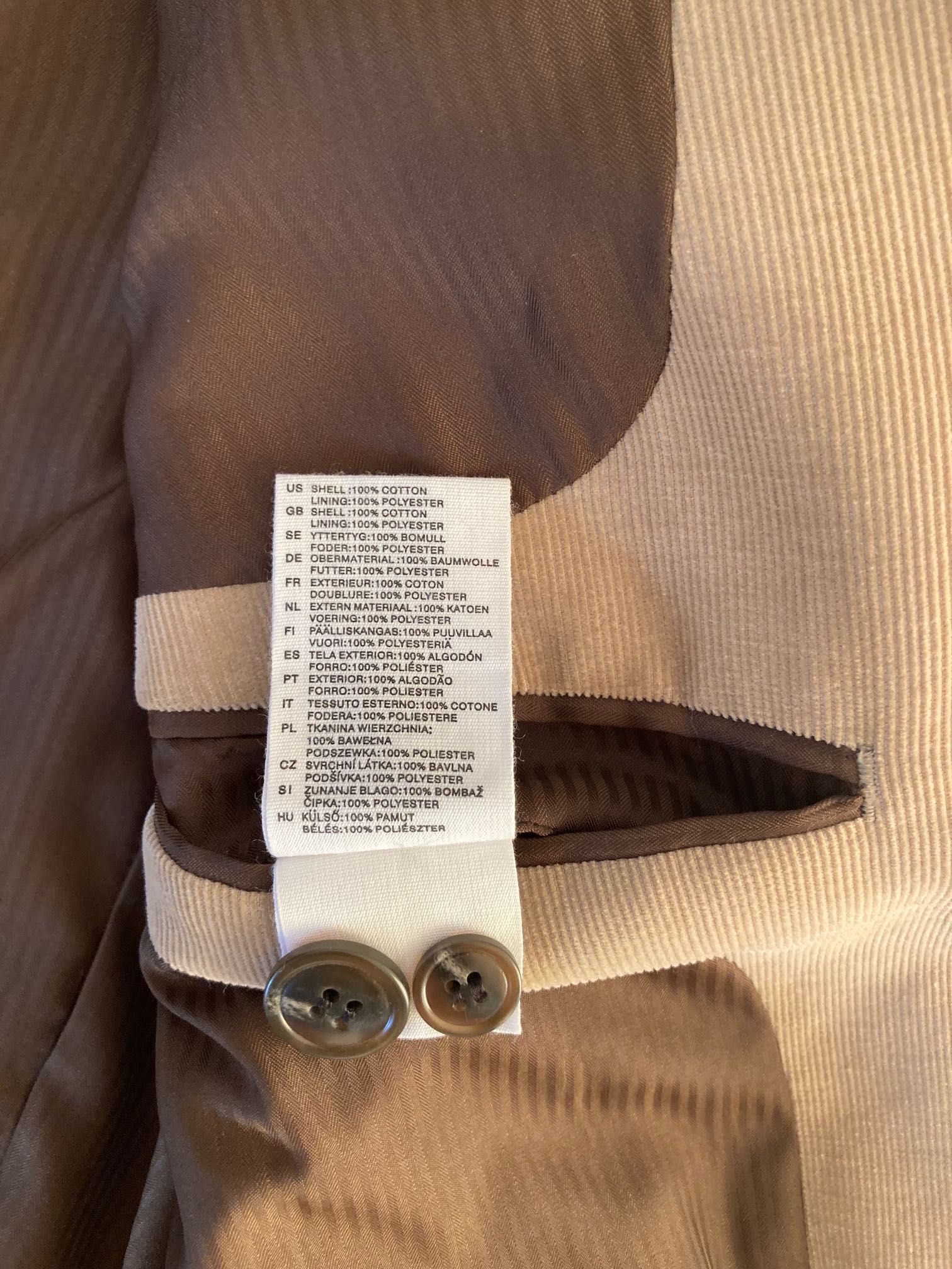 Marynarka męska sztruksowa H&M (rozmiar 50) - bardzo szczupła