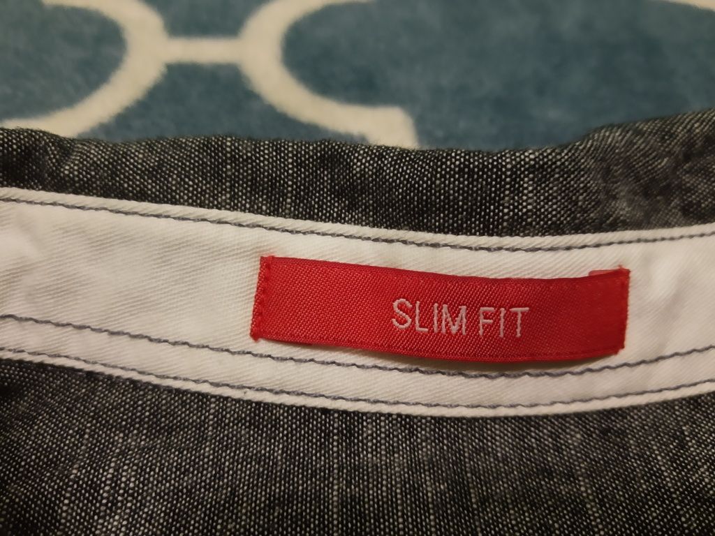 Koszula męska z długim rękawem Slim Fit L