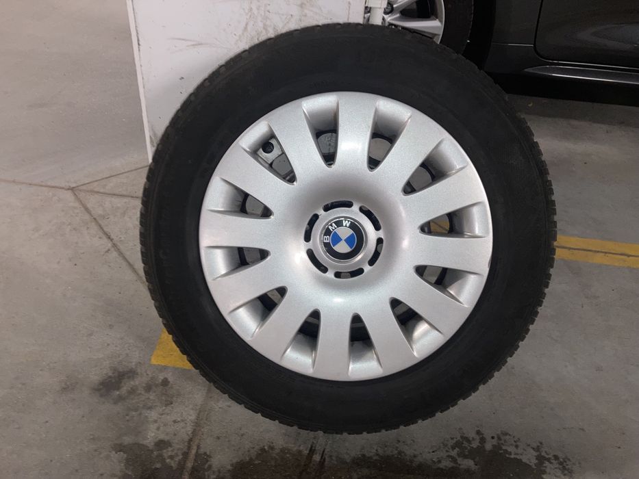 Koła komplet 4sztuki BMW 5x120 opony zimowe felgi stal 195/65 r15