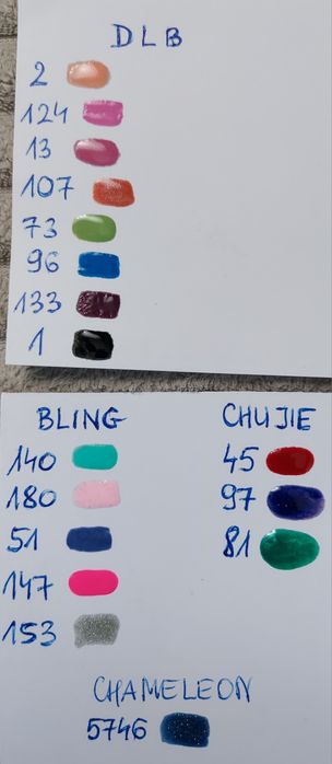 Zestaw Lakiery hybrydowe 20szt Bling DLB ChuJie Chameleon