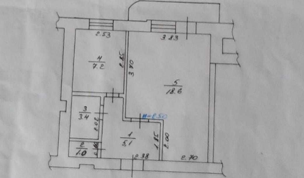 Продам 1 к.кв. в кирпичном доме по  Салтовскому шоссе, за с/ м КЛАСС.